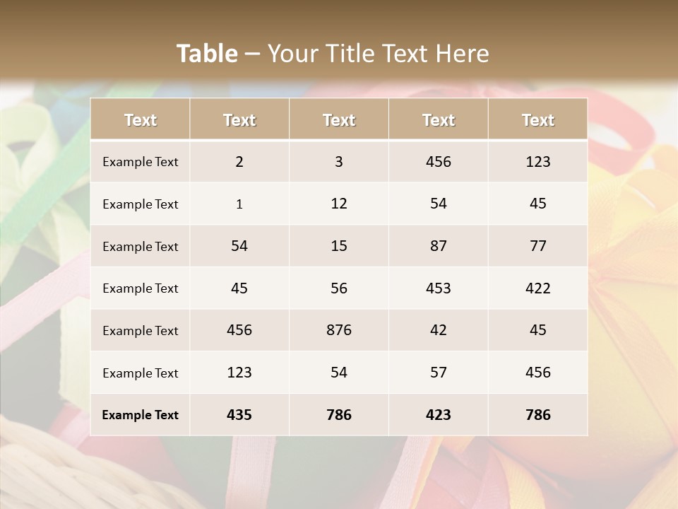 Seasonal Basket April PowerPoint Template
