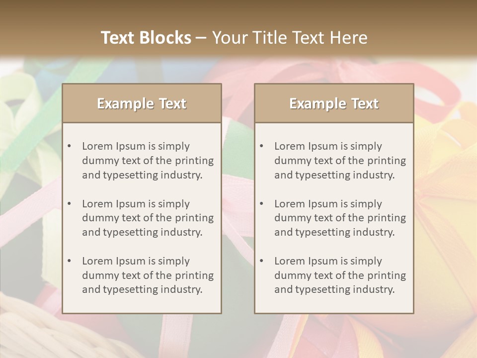 Seasonal Basket April PowerPoint Template