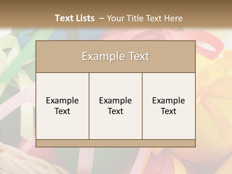 Seasonal Basket April PowerPoint Template