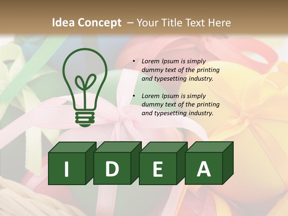 Seasonal Basket April PowerPoint Template