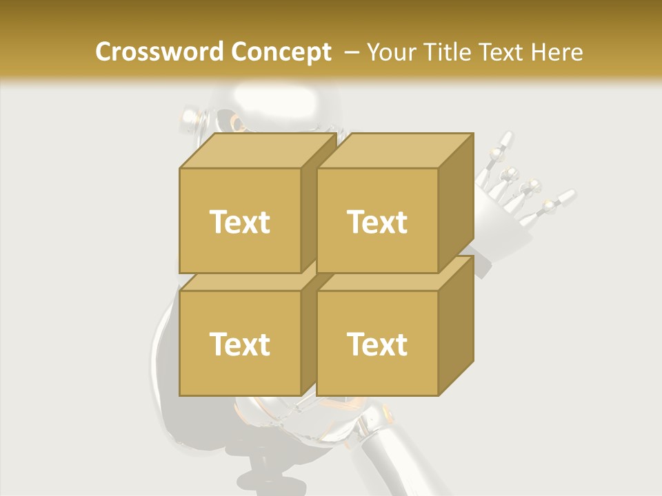 Metal Cyborg Present PowerPoint Template