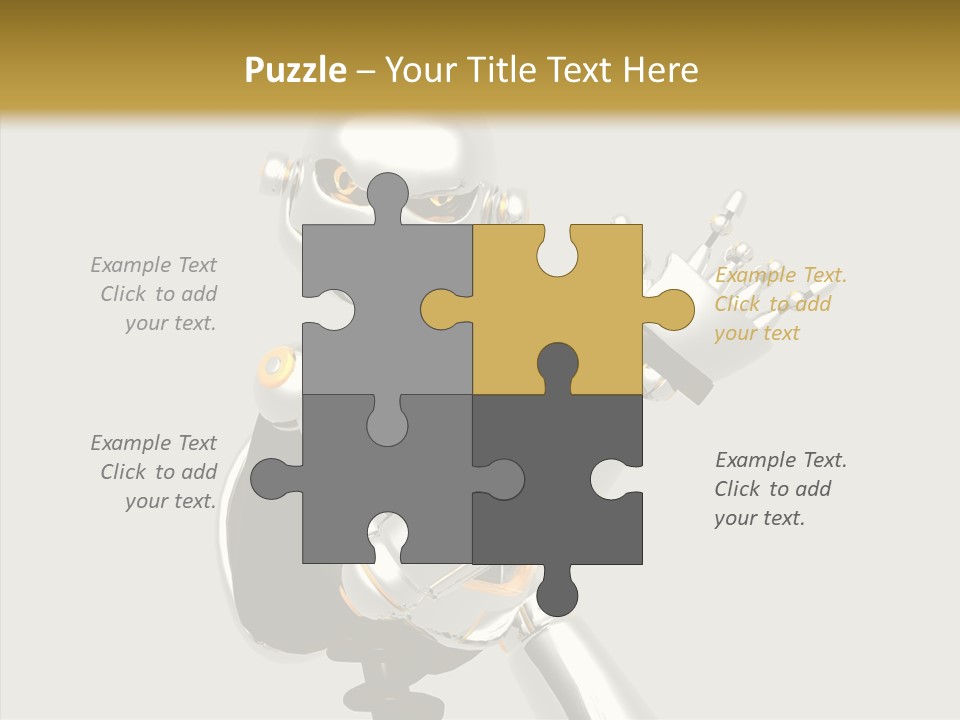 Metal Cyborg Present PowerPoint Template