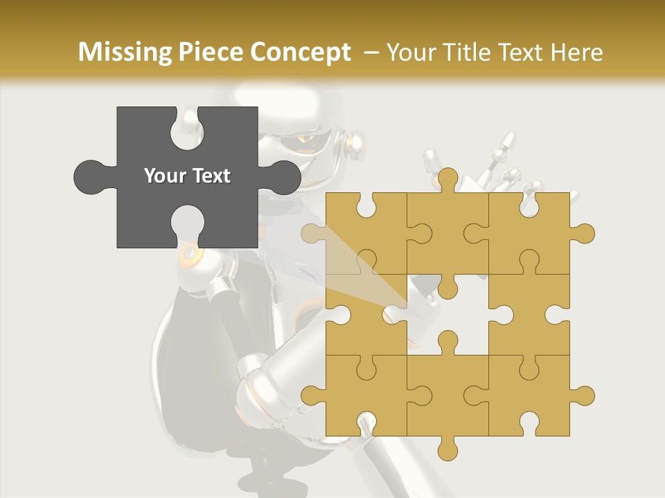 Metal Cyborg Present PowerPoint Template