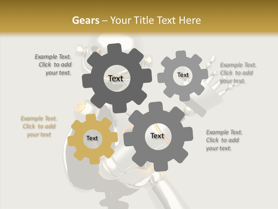 Metal Cyborg Present PowerPoint Template