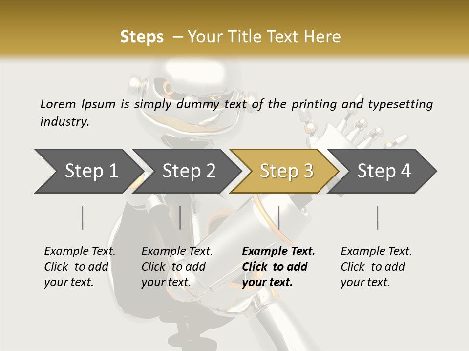 Metal Cyborg Present PowerPoint Template