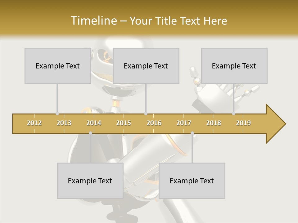 Metal Cyborg Present PowerPoint Template