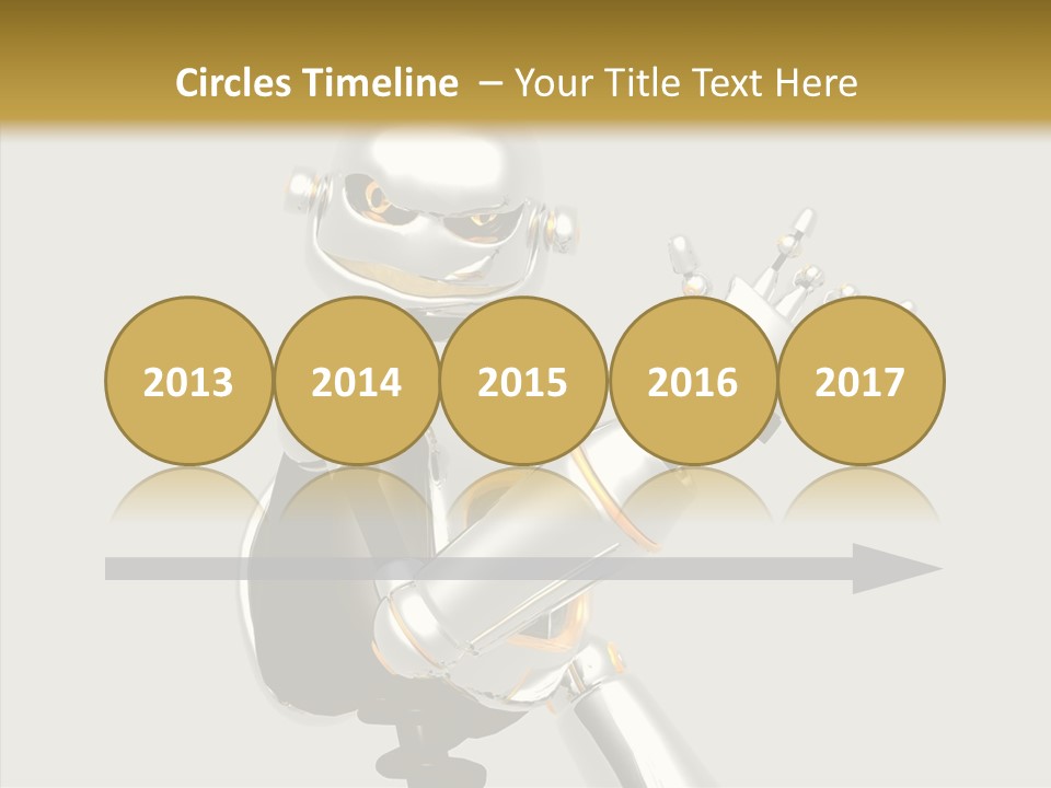 Metal Cyborg Present PowerPoint Template