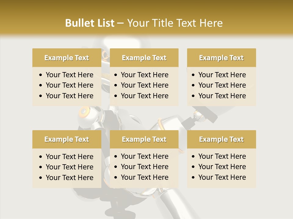 Metal Cyborg Present PowerPoint Template