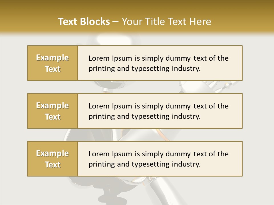 Metal Cyborg Present PowerPoint Template