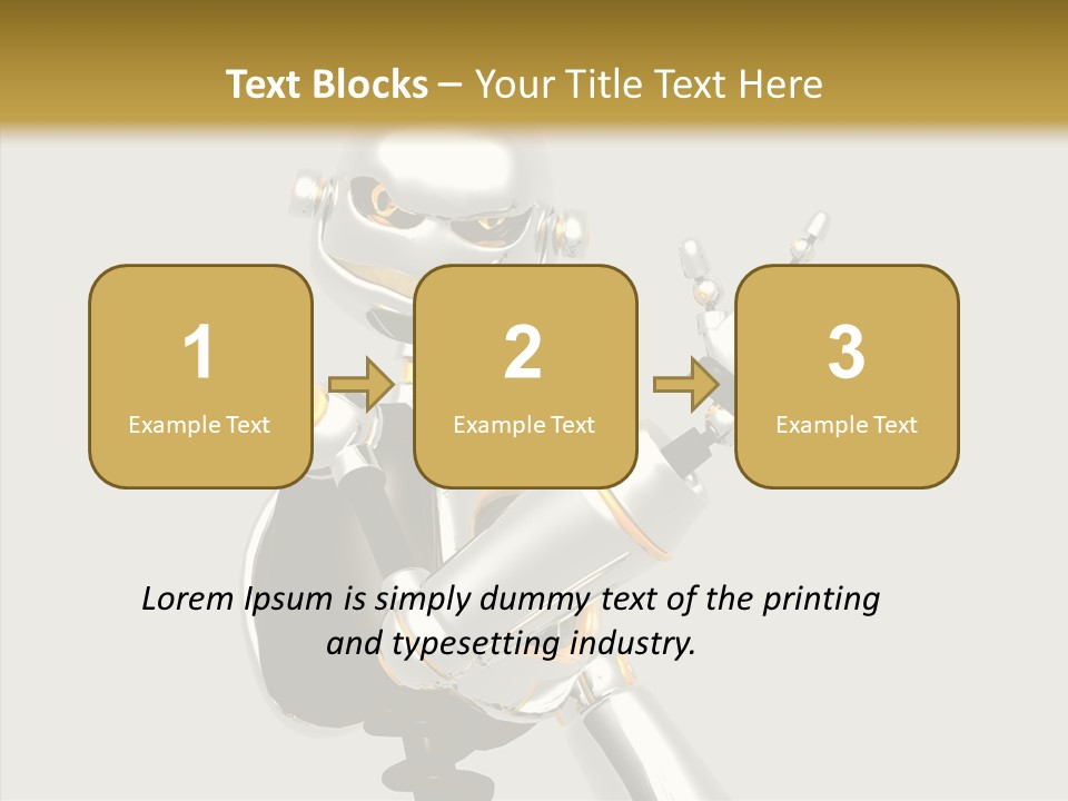 Metal Cyborg Present PowerPoint Template