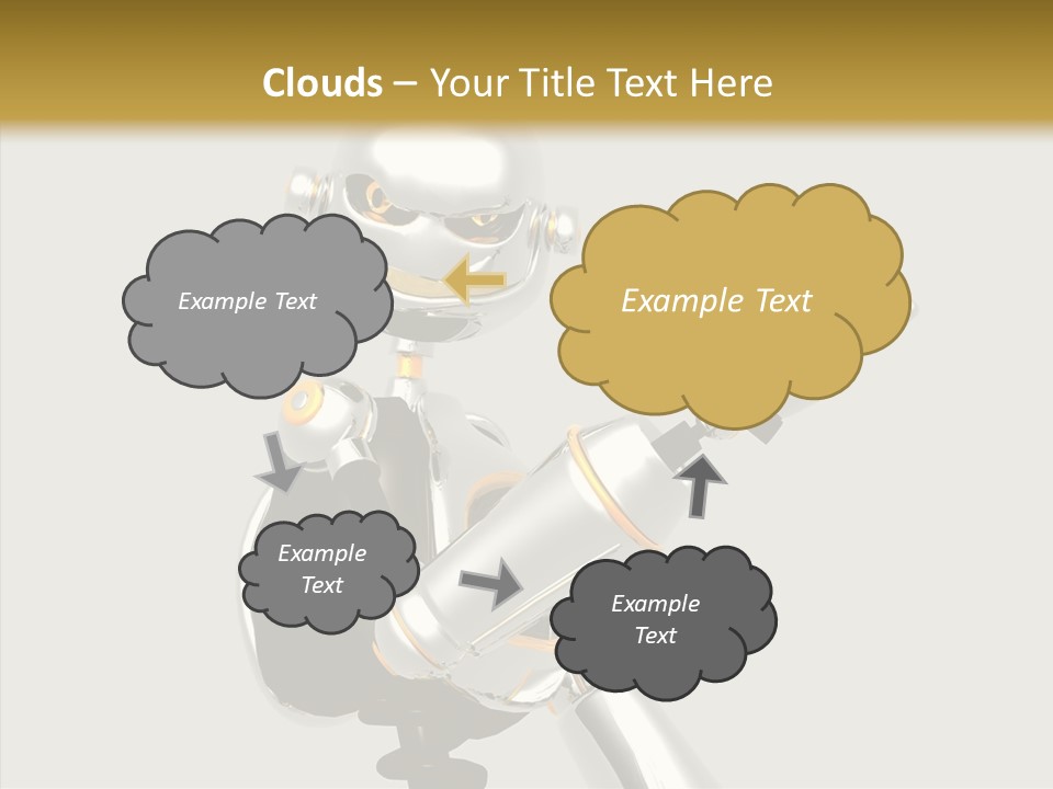 Metal Cyborg Present PowerPoint Template