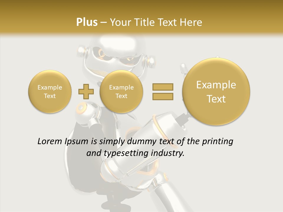 Metal Cyborg Present PowerPoint Template