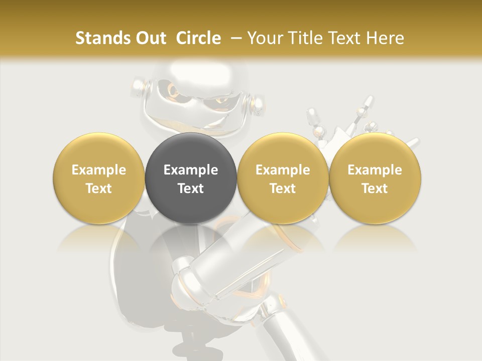 Metal Cyborg Present PowerPoint Template