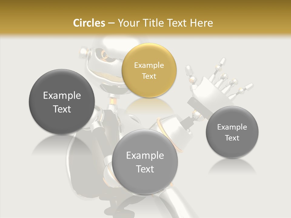 Metal Cyborg Present PowerPoint Template