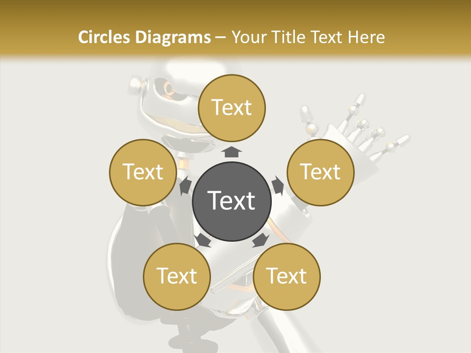 Metal Cyborg Present PowerPoint Template