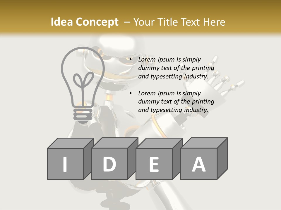 Metal Cyborg Present PowerPoint Template