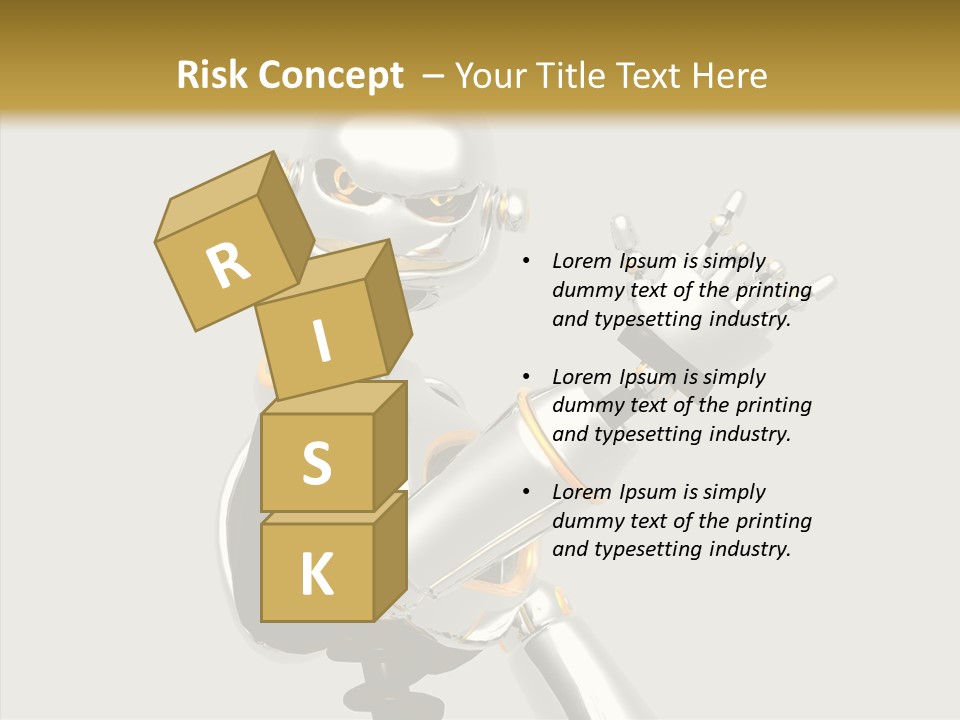 Metal Cyborg Present PowerPoint Template