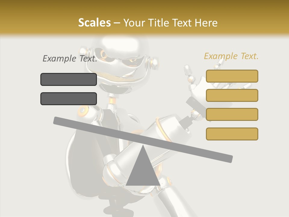Metal Cyborg Present PowerPoint Template