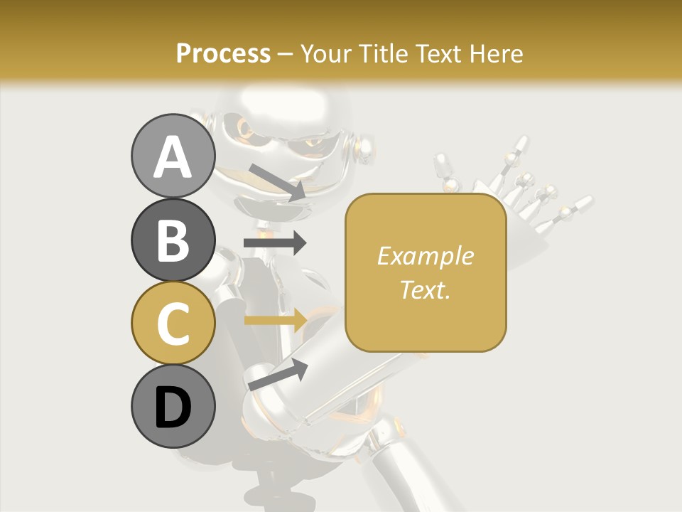 Metal Cyborg Present PowerPoint Template