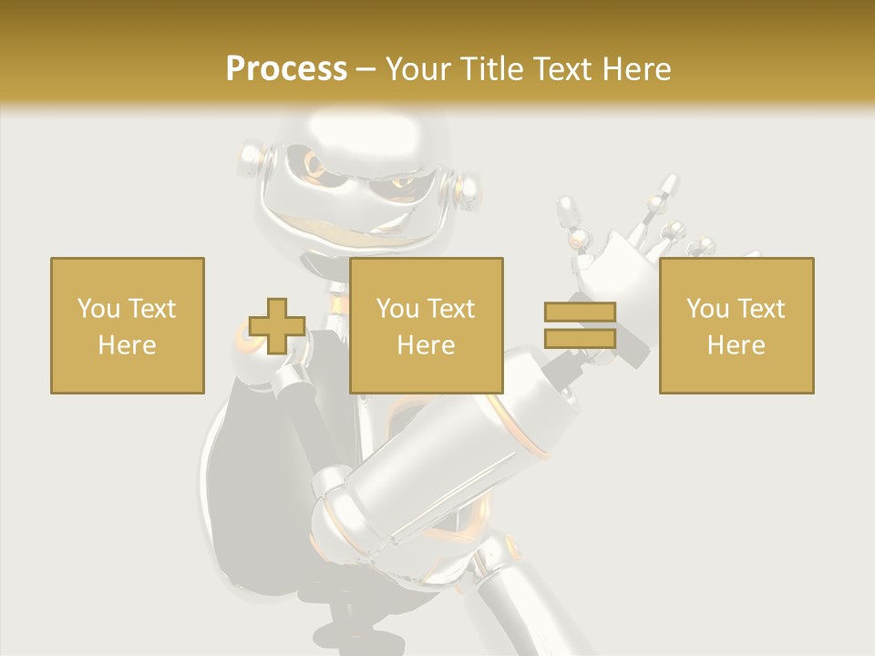 Metal Cyborg Present PowerPoint Template