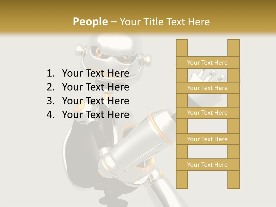 Metal Cyborg Present PowerPoint Template