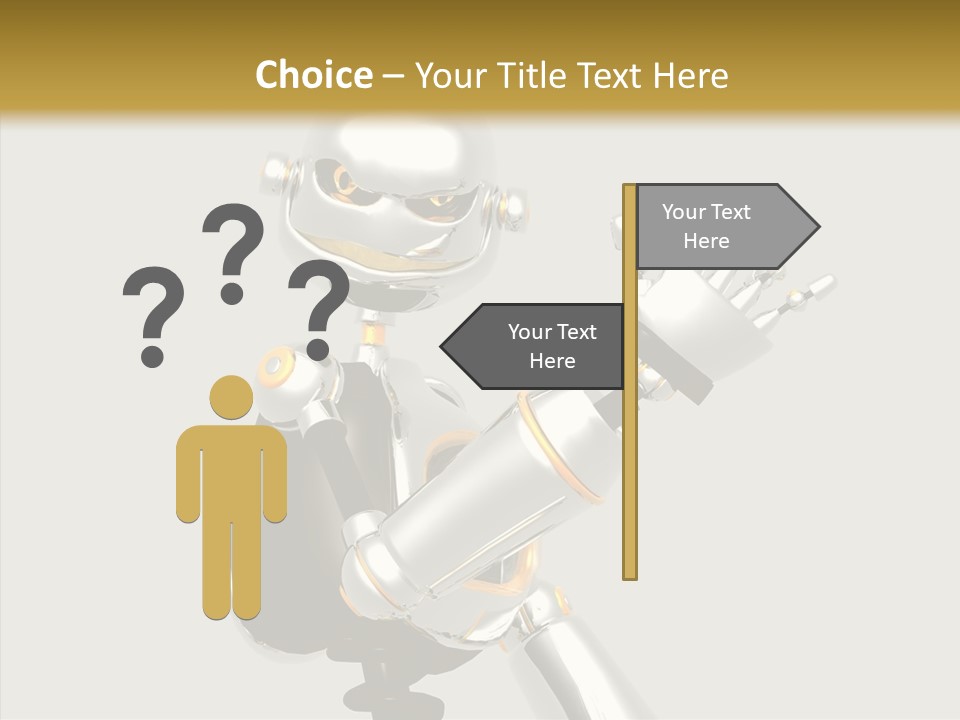 Metal Cyborg Present PowerPoint Template