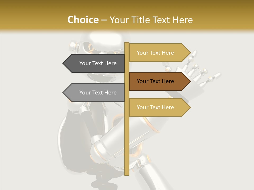 Metal Cyborg Present PowerPoint Template