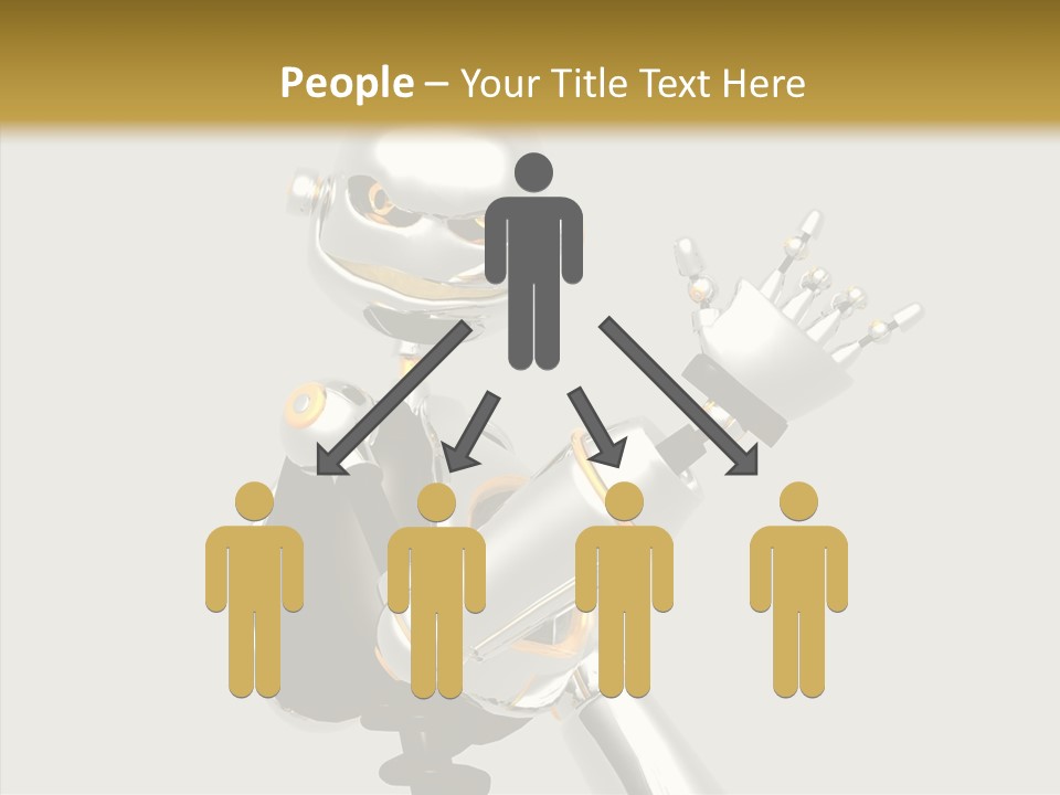 Metal Cyborg Present PowerPoint Template