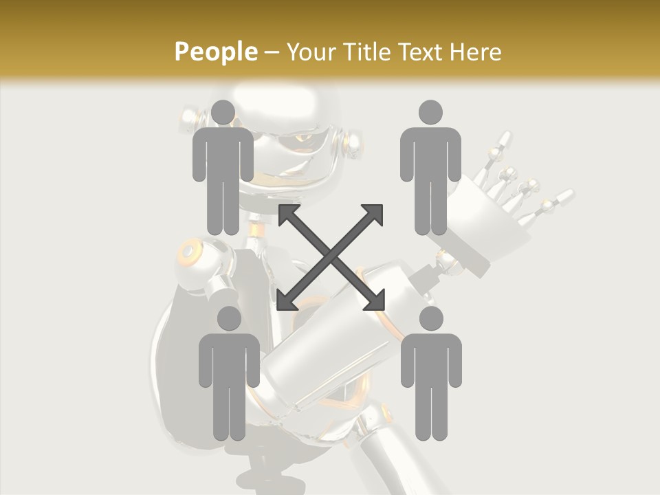 Metal Cyborg Present PowerPoint Template