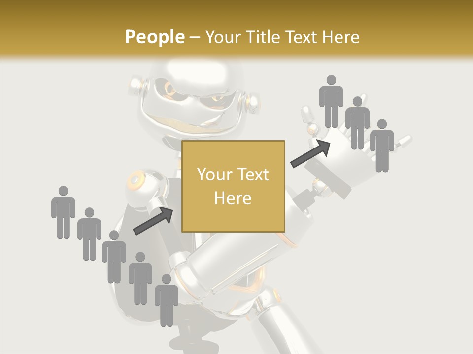 Metal Cyborg Present PowerPoint Template