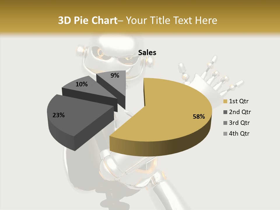 Metal Cyborg Present PowerPoint Template
