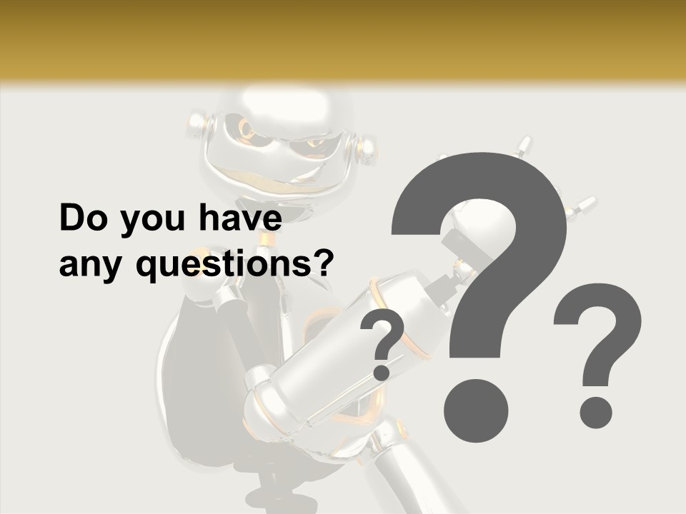 Metal Cyborg Present PowerPoint Template