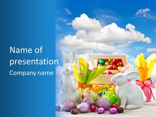 Eggs Clouds Decoration PowerPoint Template