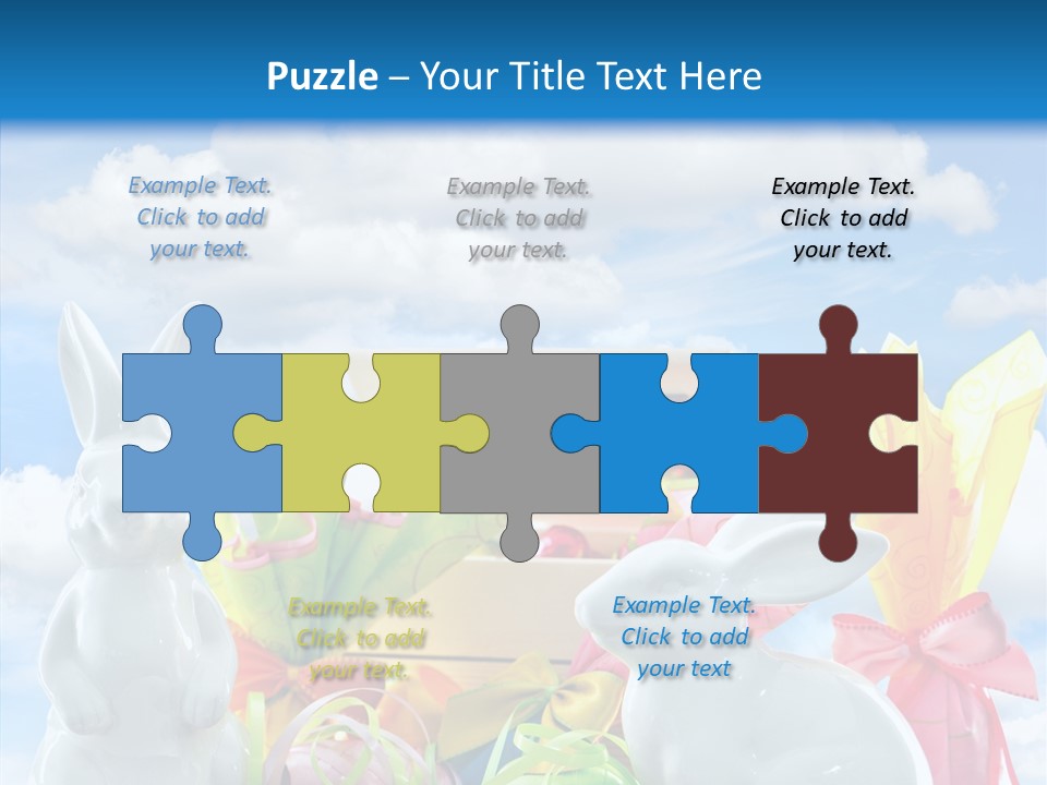 Eggs Clouds Decoration PowerPoint Template