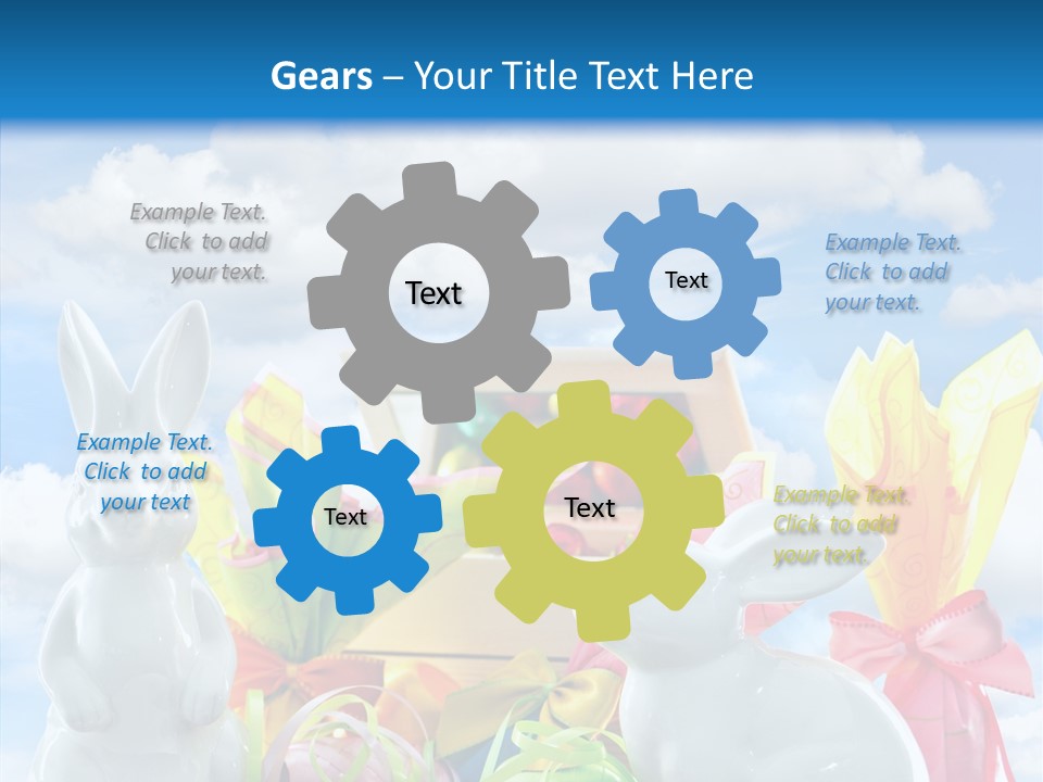 Eggs Clouds Decoration PowerPoint Template