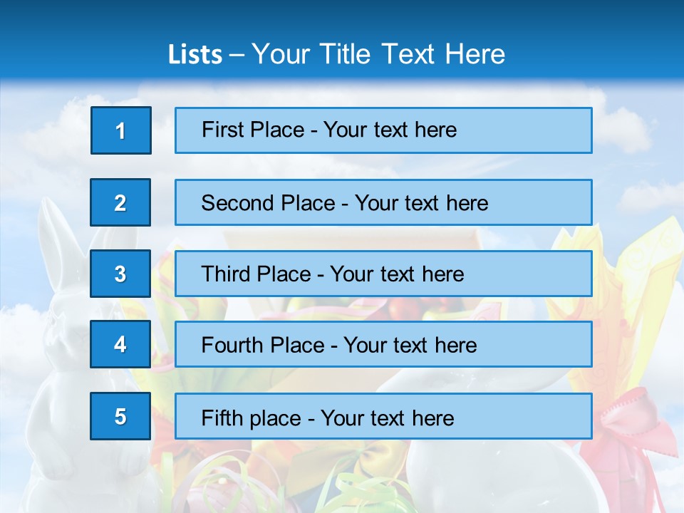 Eggs Clouds Decoration PowerPoint Template