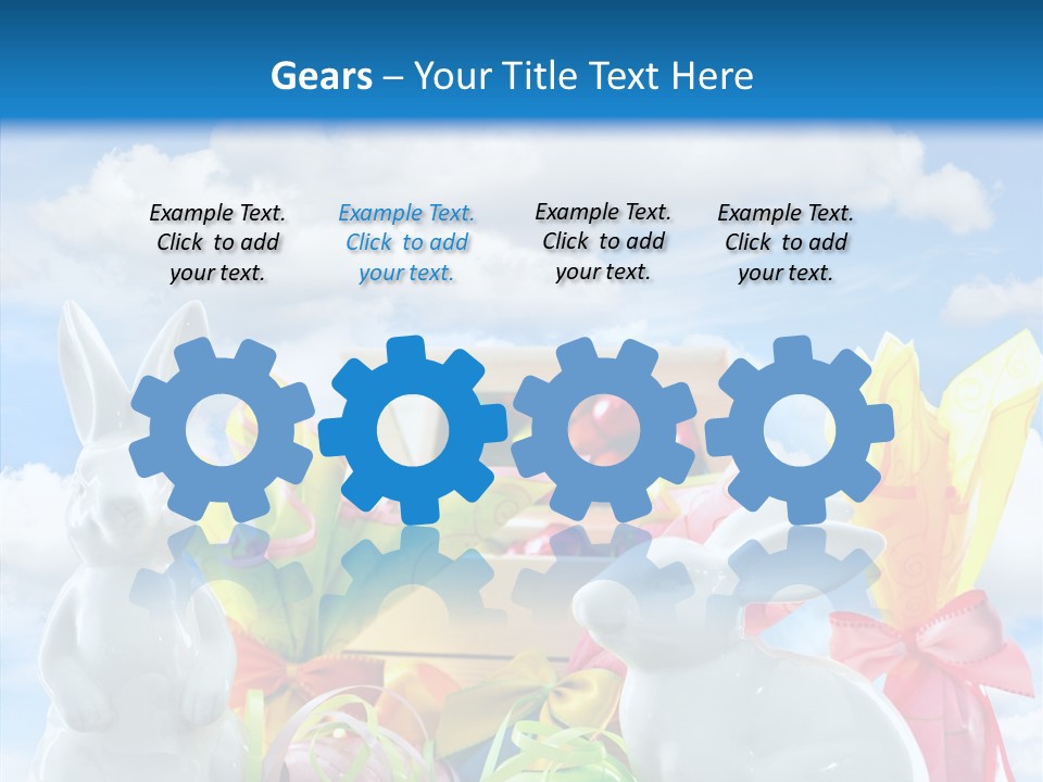 Eggs Clouds Decoration PowerPoint Template