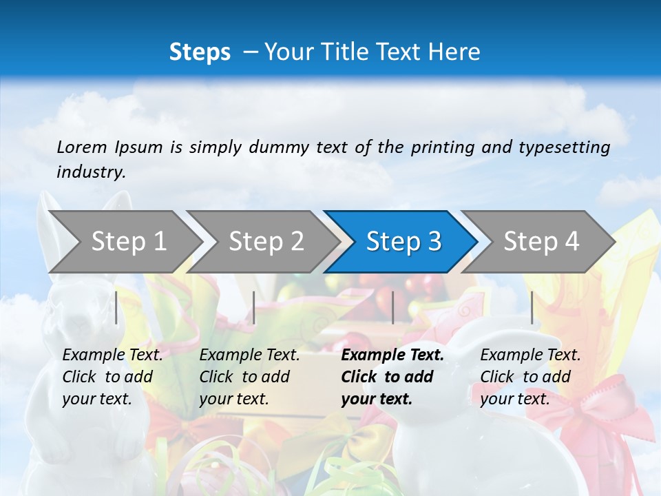 Eggs Clouds Decoration PowerPoint Template