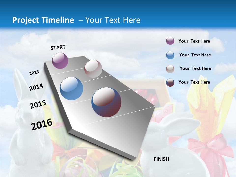 Eggs Clouds Decoration PowerPoint Template