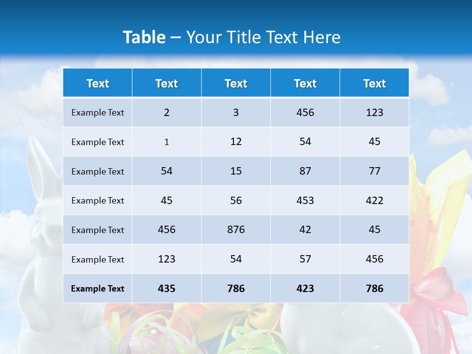 Eggs Clouds Decoration PowerPoint Template