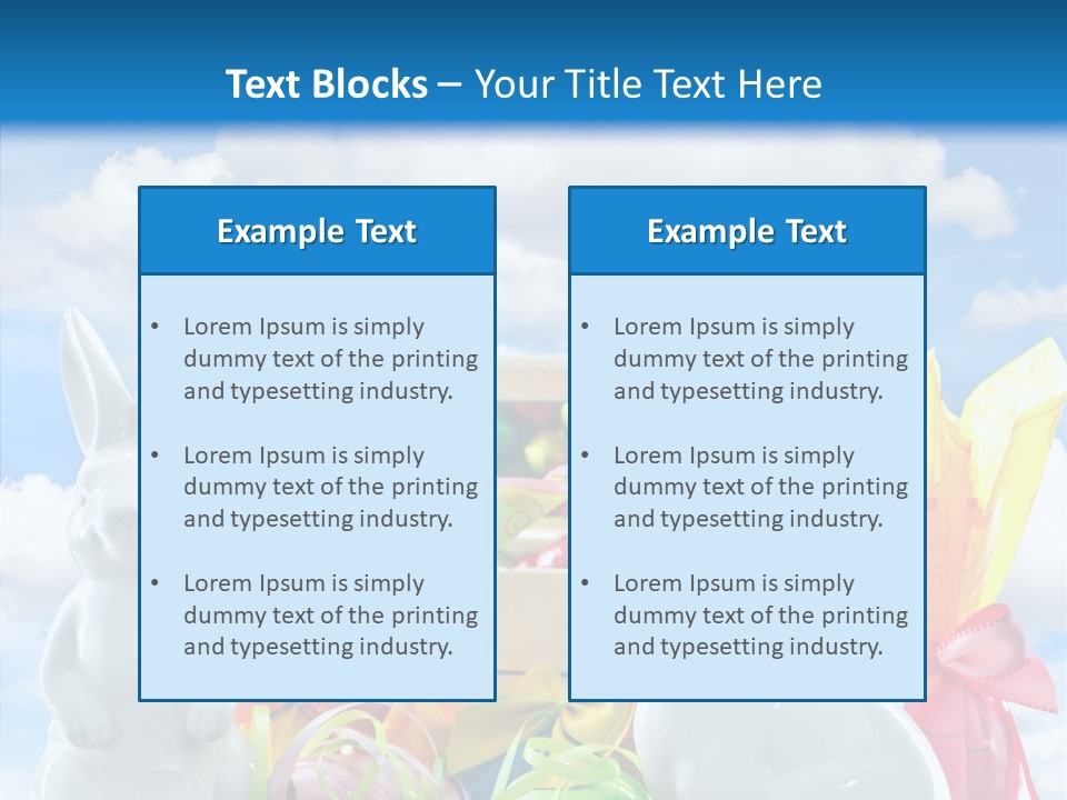 Eggs Clouds Decoration PowerPoint Template