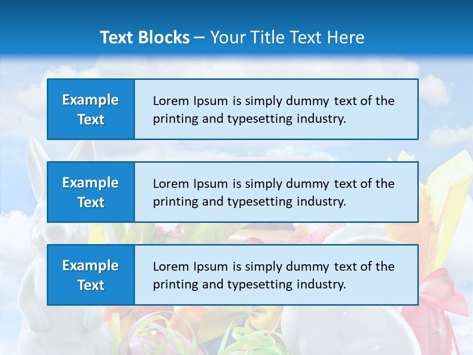 Eggs Clouds Decoration PowerPoint Template