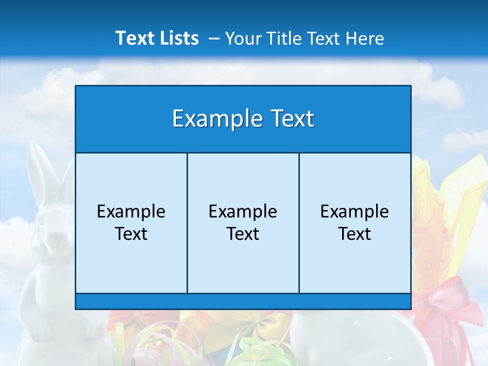 Eggs Clouds Decoration PowerPoint Template