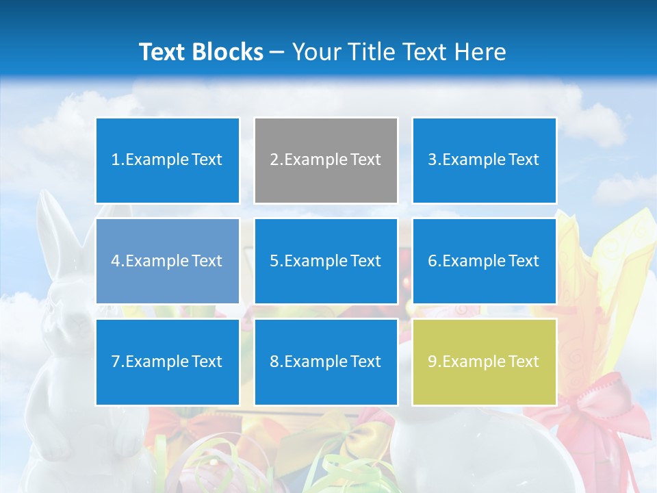 Eggs Clouds Decoration PowerPoint Template