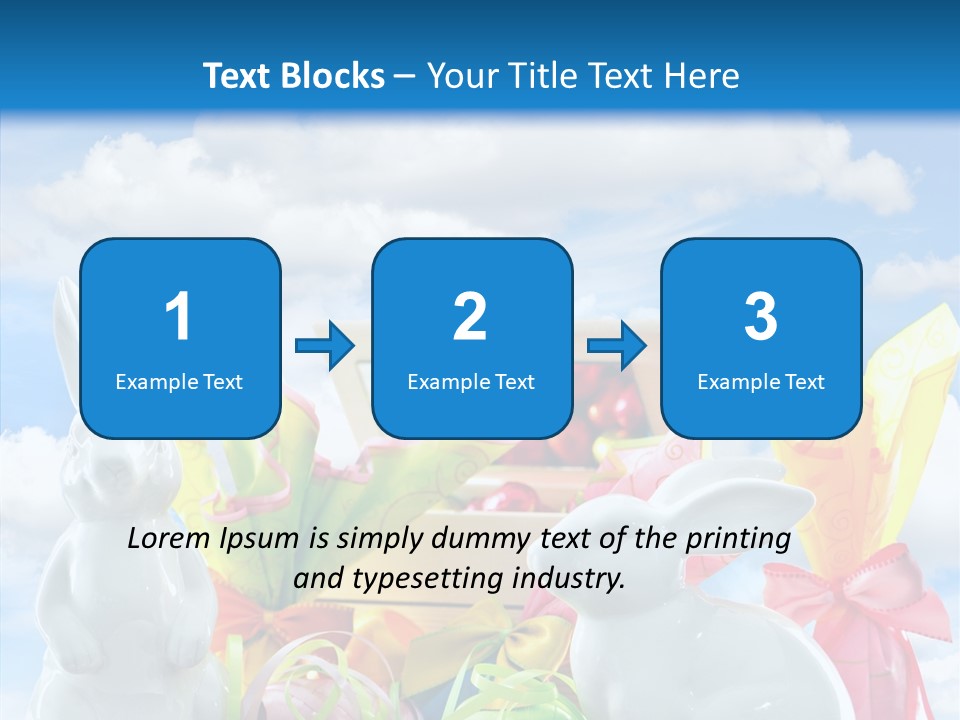 Eggs Clouds Decoration PowerPoint Template