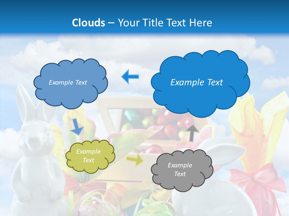 Eggs Clouds Decoration PowerPoint Template