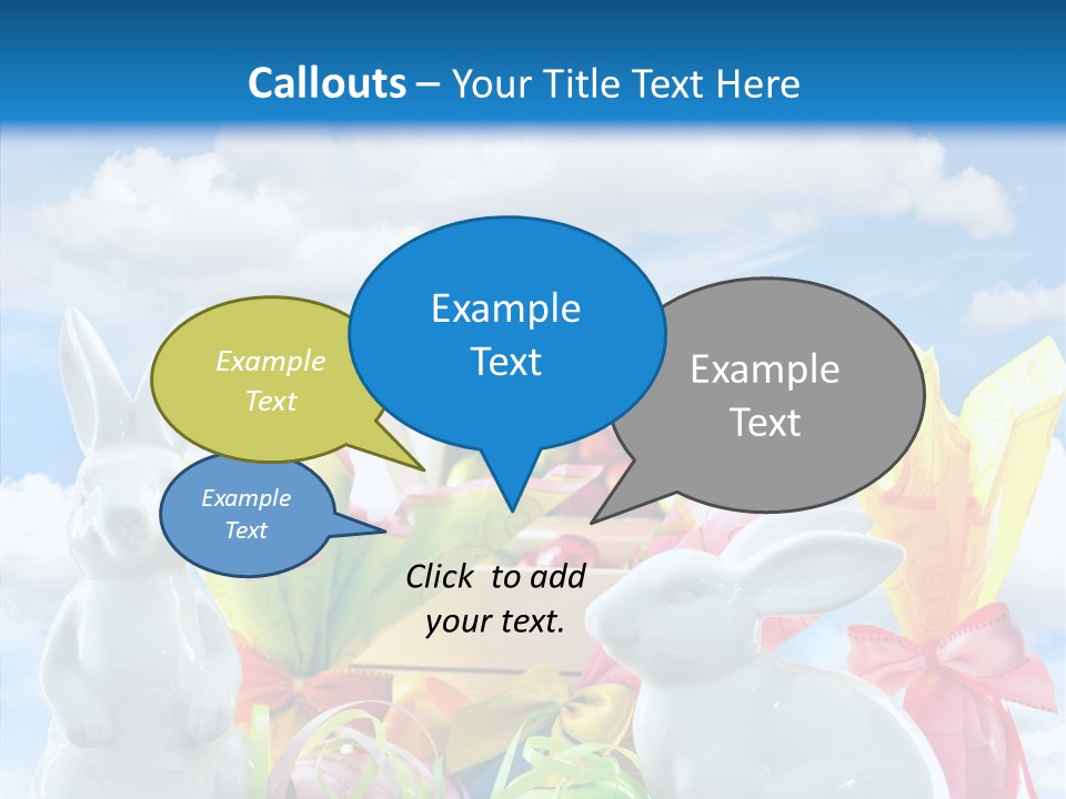 Eggs Clouds Decoration PowerPoint Template