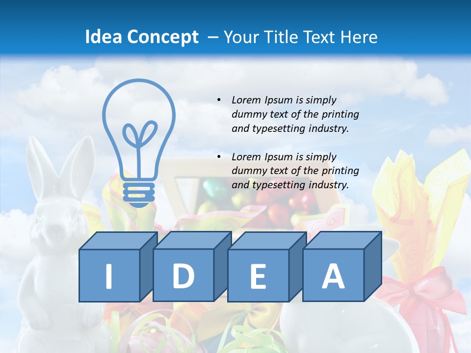 Eggs Clouds Decoration PowerPoint Template