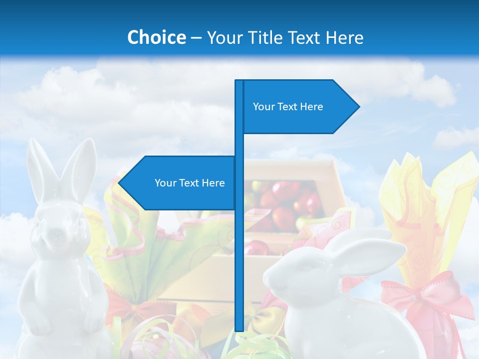 Eggs Clouds Decoration PowerPoint Template