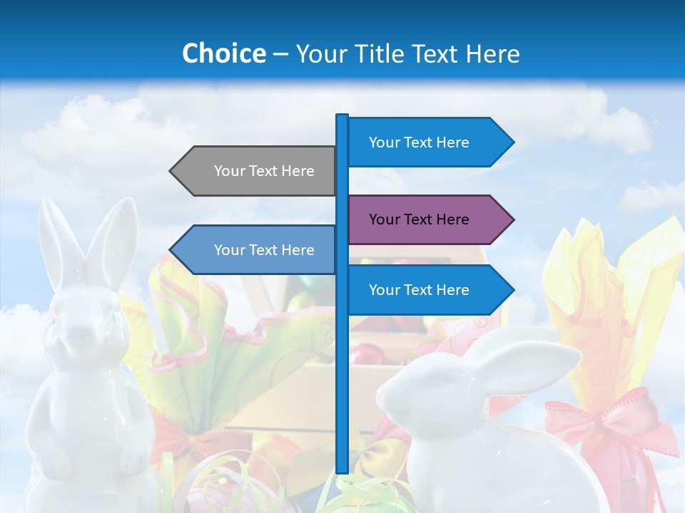 Eggs Clouds Decoration PowerPoint Template